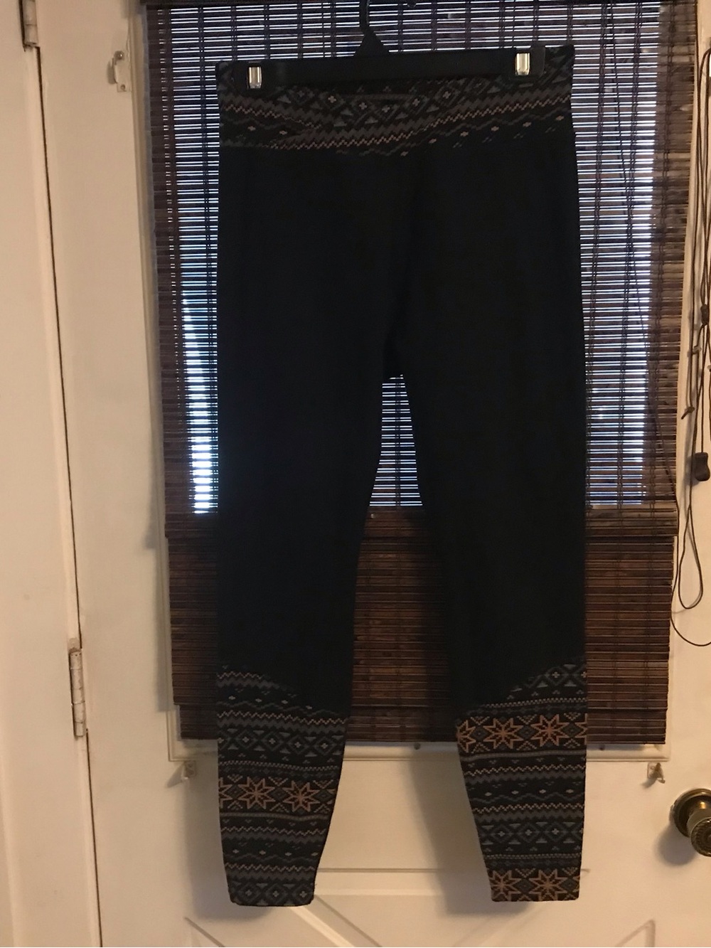 Pact Fair Isle  Black Gray Orange Organic Cotton Womens Size L
